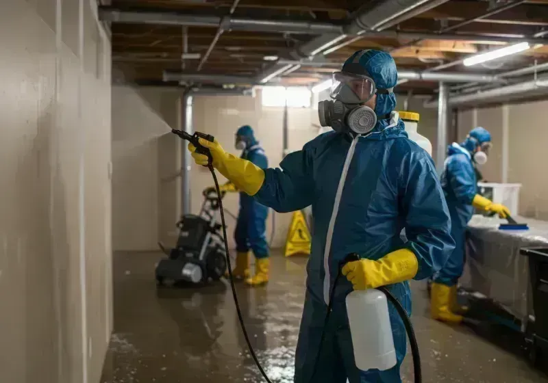 Basement Sanitization and Antimicrobial Treatment process in Richland, MO